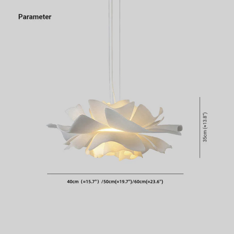 Lampa wisząca Design Kwiat Biały Metal - Sophia