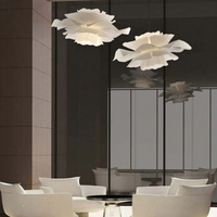 Lampa wisząca Design Kwiat Biały Metal - Sophia