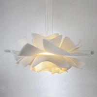 Lampa wisząca Design Kwiat Biały Metal - Sophia