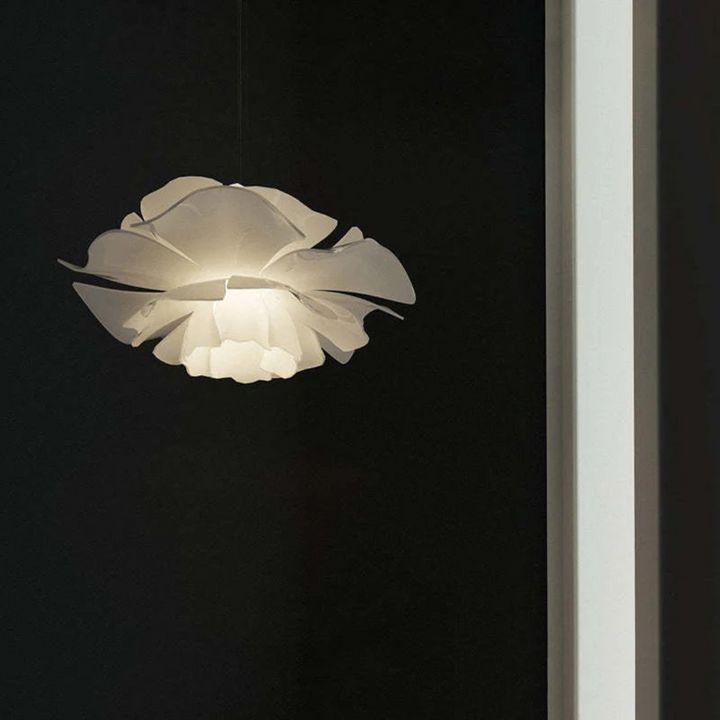 Lampa wisząca Design Kwiat Biały Metal - Sophia