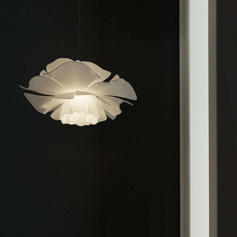 Lampa wisząca Design Kwiat Biały Metal - Sophia