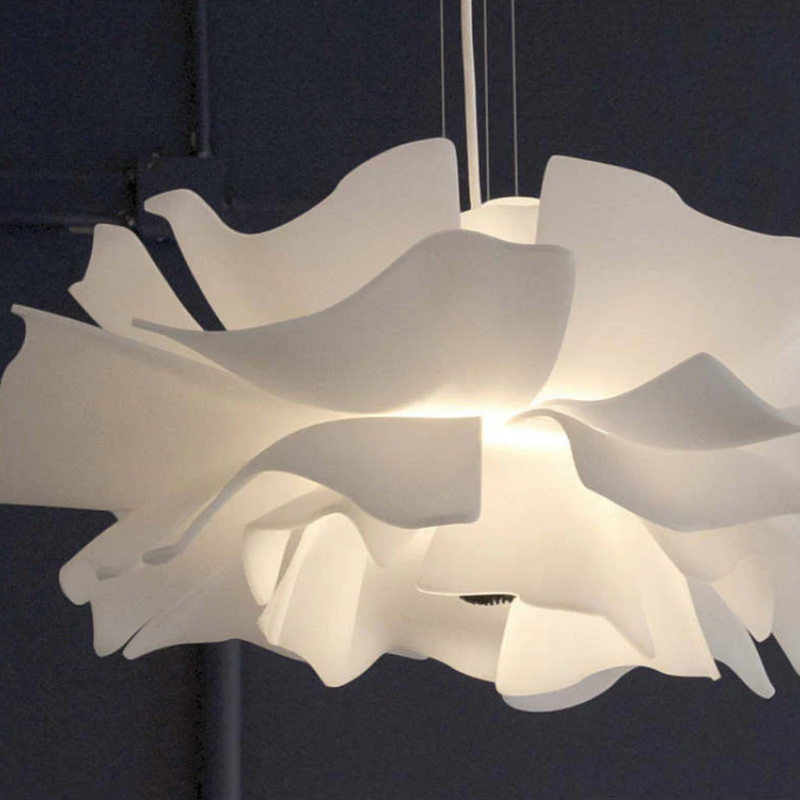 Lampa wisząca Design Kwiat Biały Metal - Sophia