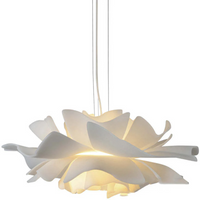 Lampa wisząca Design Kwiat Biały Metal - Sophia