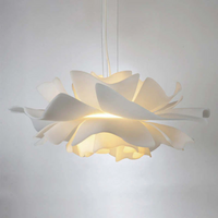 Lampa wisząca Design Kwiat Biały Metal - Sophia