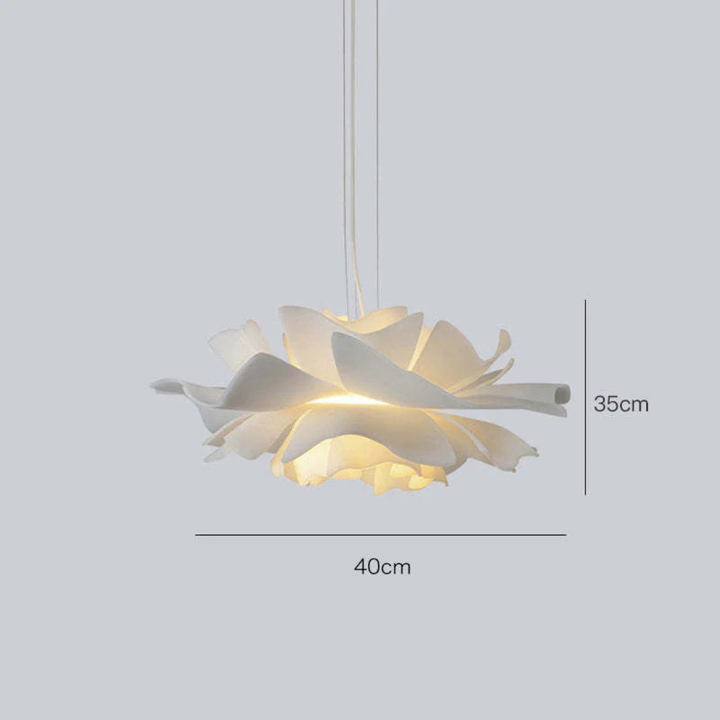 Lampa wisząca Design Kwiat Biały Metal - Sophia