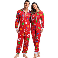 Comfortabele Koppel Kerst Matching Onesie Pyjama's - SnuggleDuo