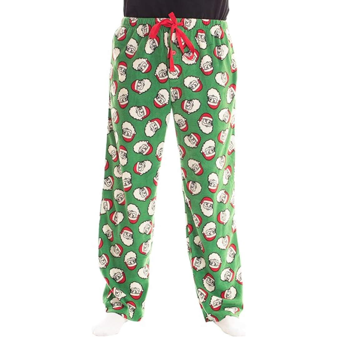 Heren Microfleece Pyjamabroek met Kerstprint - Lars