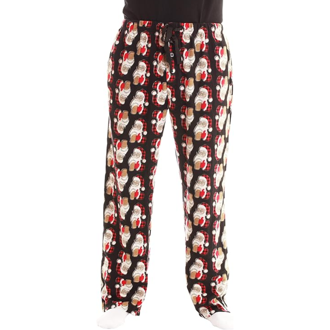 Heren Microfleece Pyjamabroek met Kerstprint - Lars