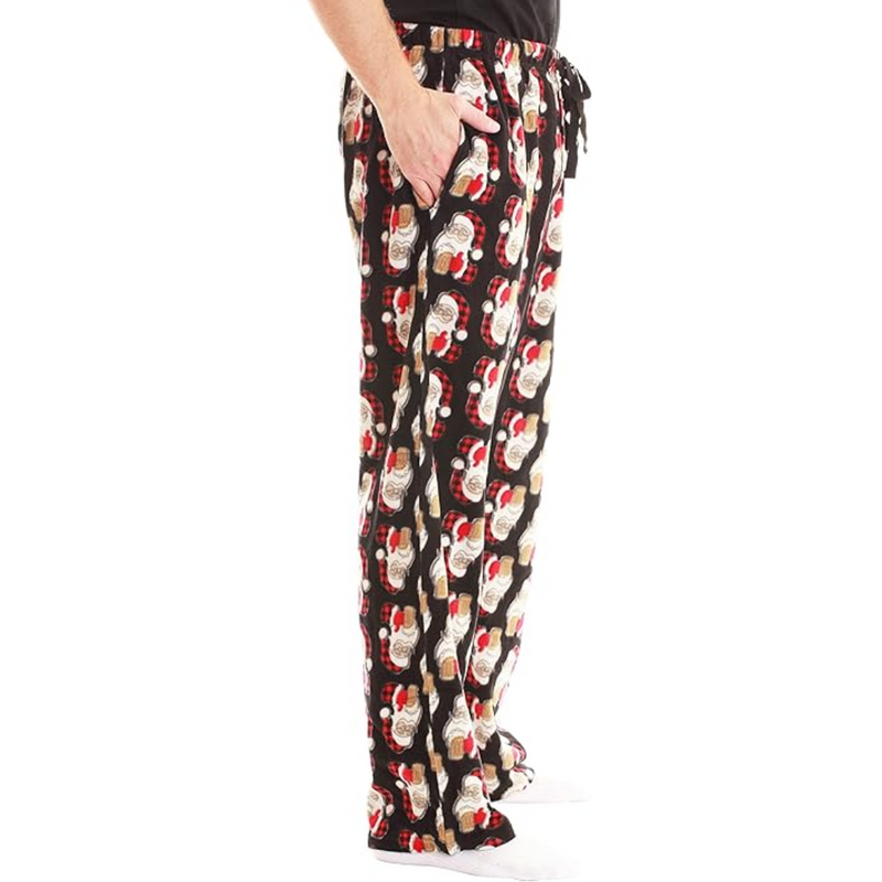 Heren Microfleece Pyjamabroek met Kerstprint - Lars