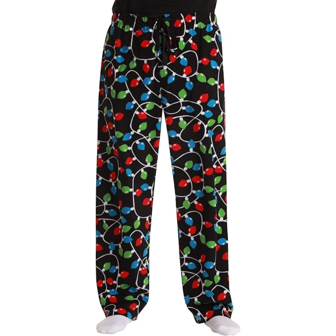 Heren Microfleece Pyjamabroek met Kerstprint - Lars