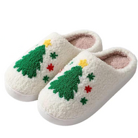 Warme Retro Pluche Kerstpantoffels - Frosty Feet