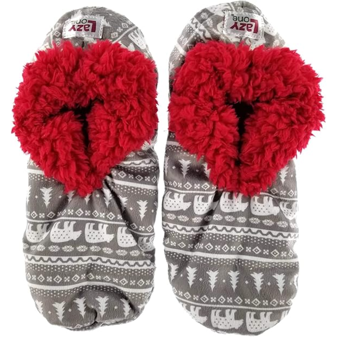 Women’s Fleece Christmas Slipper Socks - HollyWarm