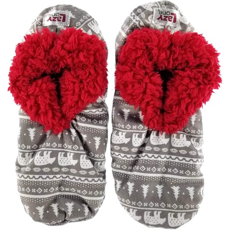 Women’s Fleece Christmas Slipper Socks - HollyWarm
