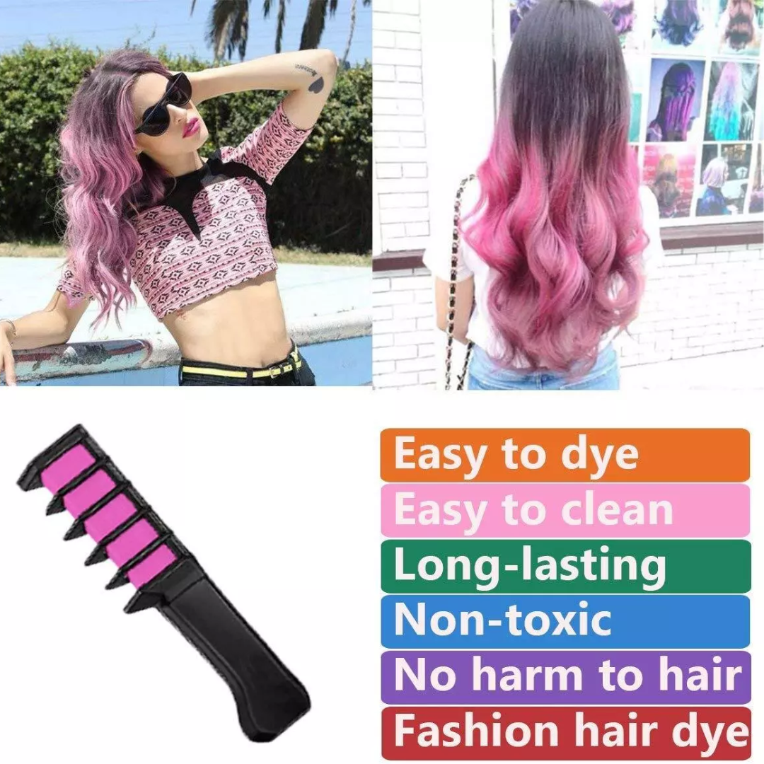 Washable Hair Chalk Comb – Fun Temporary Hair Color