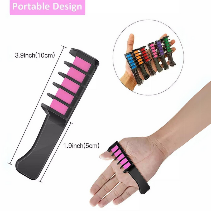 Washable Hair Chalk Comb – Fun Temporary Hair Color