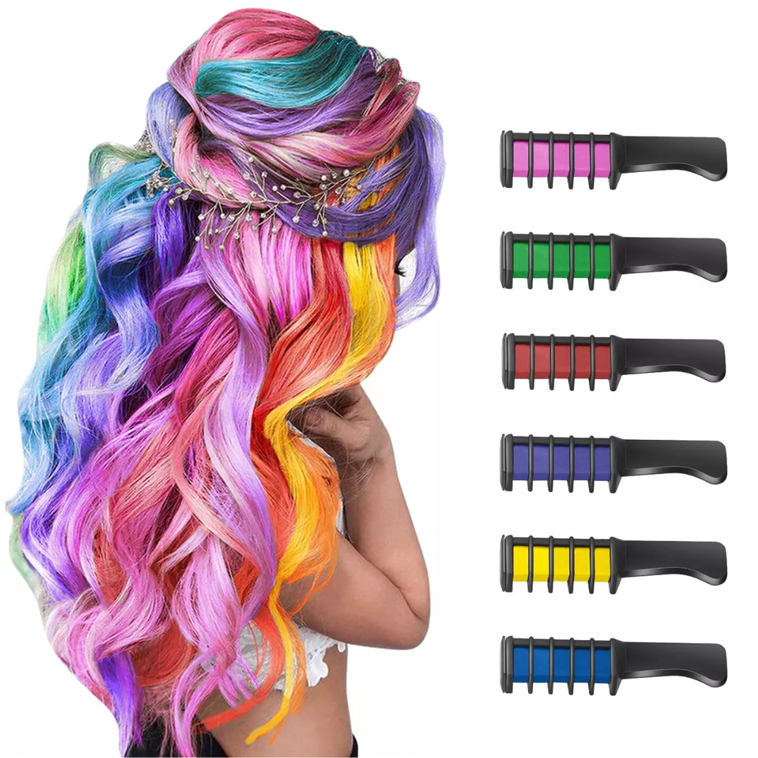 Washable Hair Chalk Comb – Fun Temporary Hair Color
