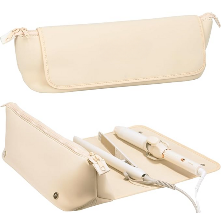 2-in-1 Haartools Reistas & Hittebestendige Mat