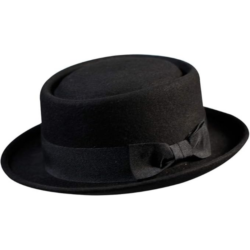Pork Pie Wool Felt Fedora Hat - Evan