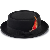 Pork Pie Wool Felt Fedora Hat - Evan
