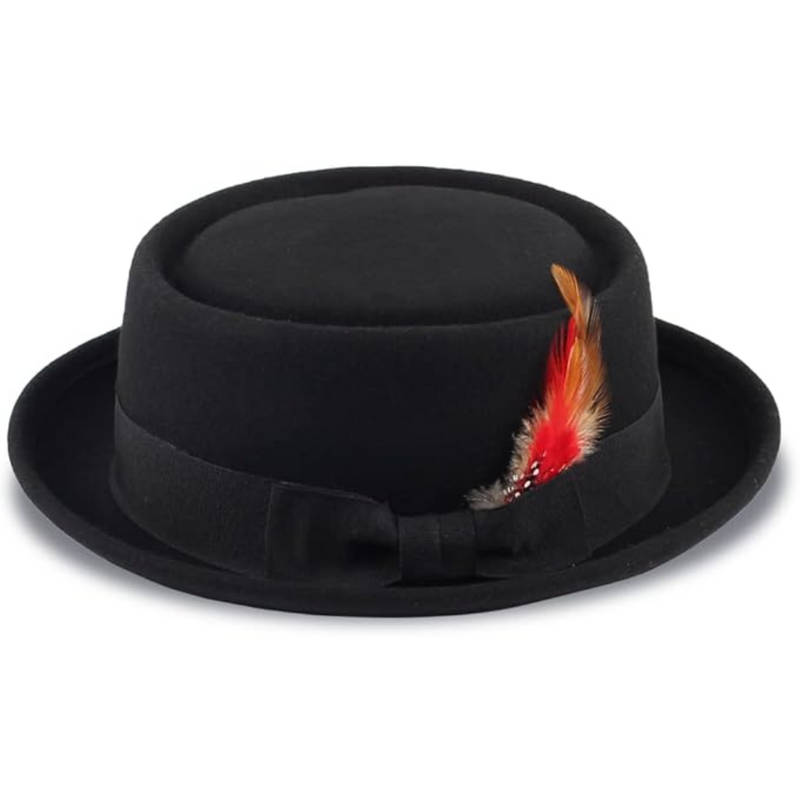 Pork Pie Wool Felt Fedora Hat - Evan