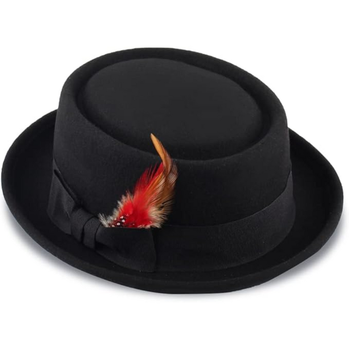 Pork Pie Wool Felt Fedora Hat - Evan