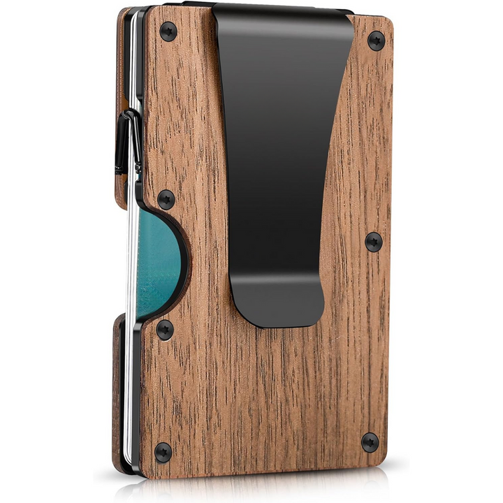 Slim RFID-Blocking Carbon Fiber Wallet with Money Clip - CarbonVault