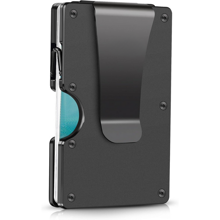 Slim RFID-Blocking Carbon Fiber Wallet with Money Clip - CarbonVault