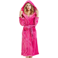 Women's Fleece Bathrobe with Hood – Vivianne