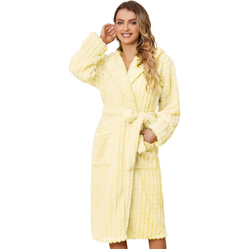 Fluffy Lined Women's Bathrobe - Diana