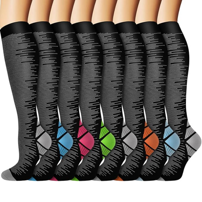 Graduated Copper Compression Socks 15-20mmHg (8 Pairs) - StepRelief