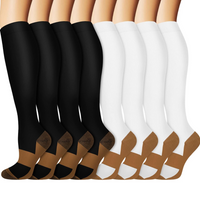 Graduated Copper Compression Socks 15-20mmHg (8 Pairs) - StepRelief