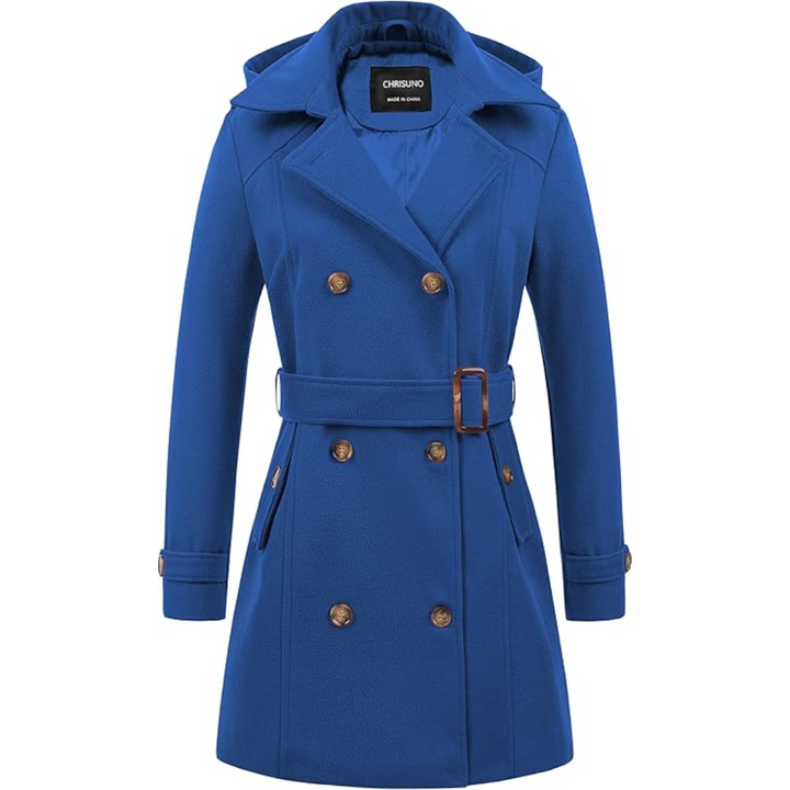 Dames Gewatteerde Wintertrenchcoat met Capuchon - Nina
