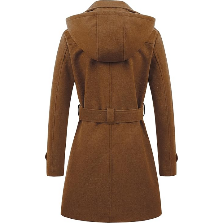 Dames Gewatteerde Wintertrenchcoat met Capuchon - Nina