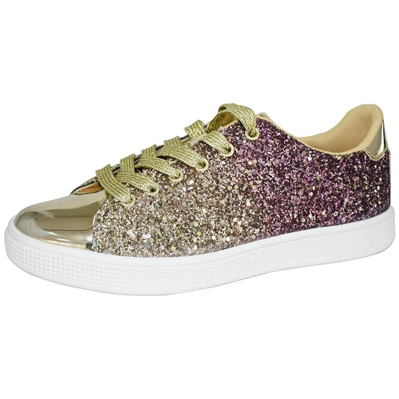 Sparkling Lace-Up Fashion Women's Sneakers - Xenia