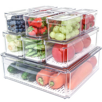 Stackable Refrigerator Organizer Set of 10 - FridgeMaster