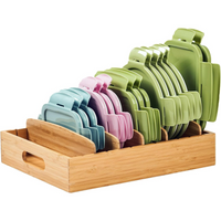 Bamboo Kitchen Organizer for Lid Storage - TopKeeper