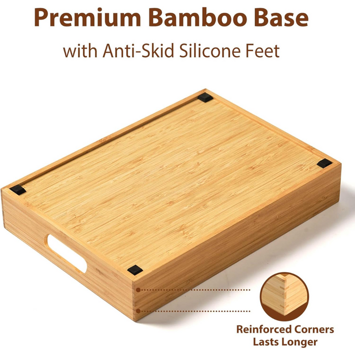 Bamboo Kitchen Organizer for Lid Storage - TopKeeper