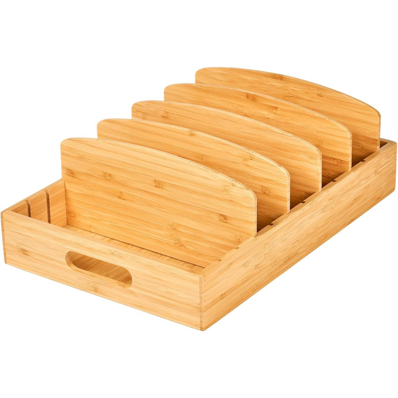 Bamboo Kitchen Organizer for Lid Storage - TopKeeper