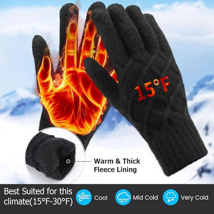 Thermally Knitted Touchscreen Winter Gloves – ArcticTap