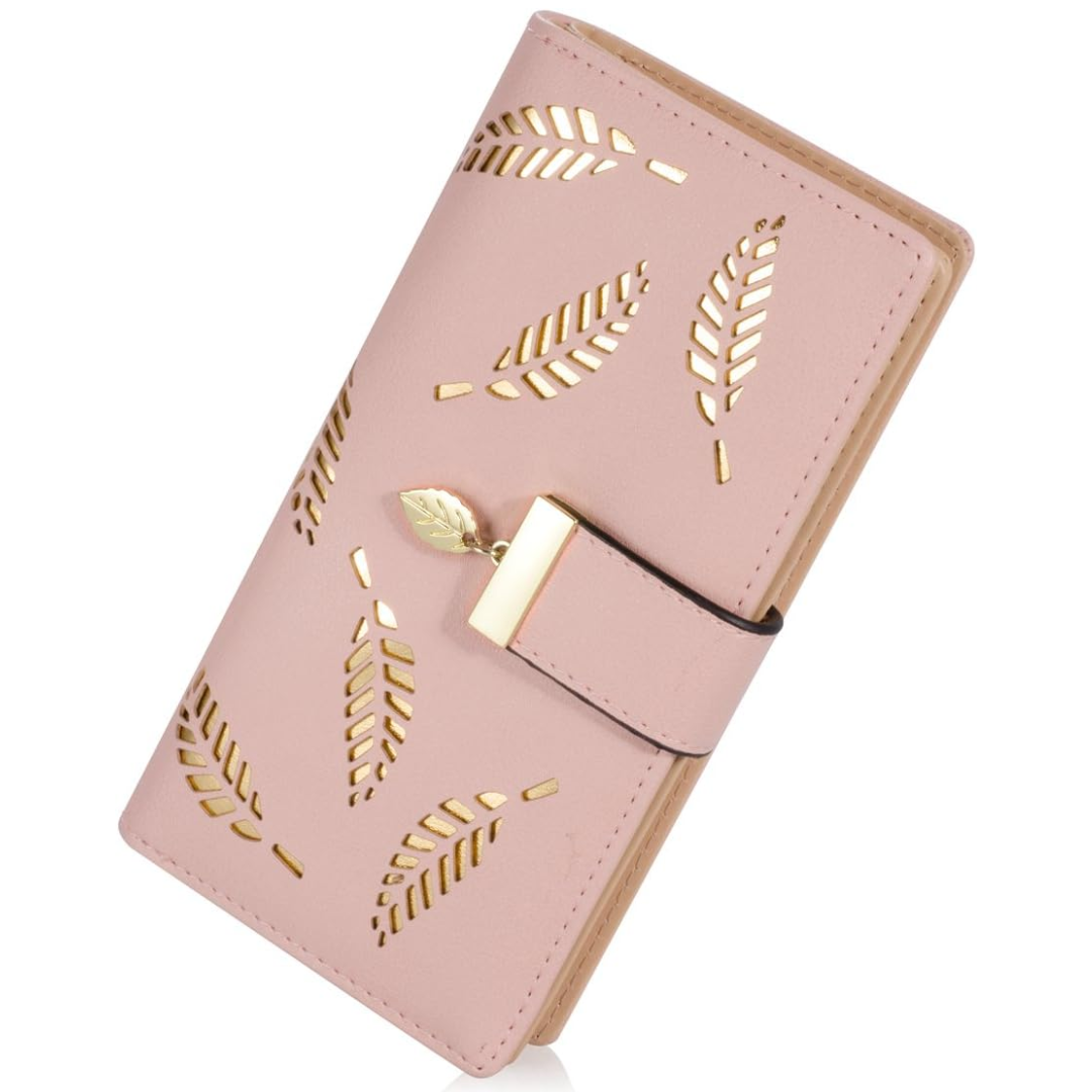 Long Leaf Leather Wallet - Leanne