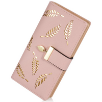Long Leaf Leather Wallet - Leanne