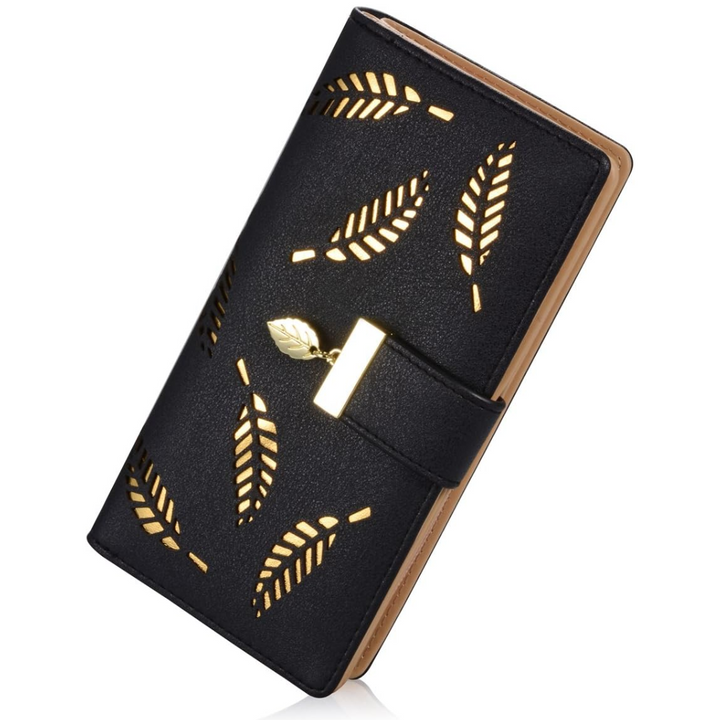 Long Leaf Leather Wallet - Leanne