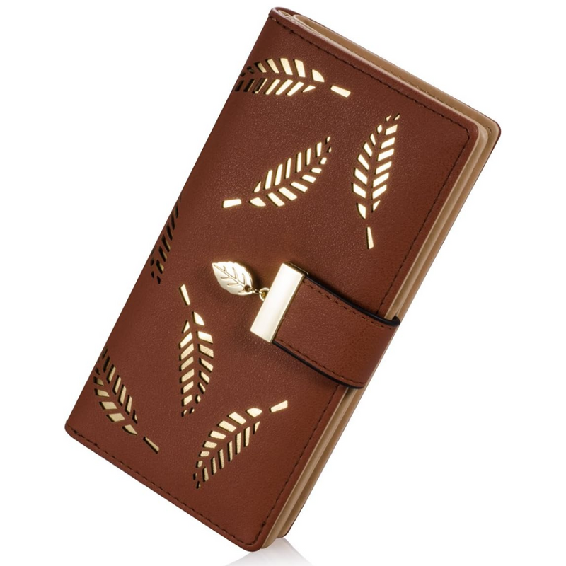 Long Leaf Leather Wallet - Leanne