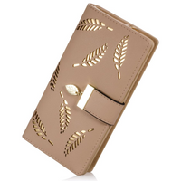 Long Leaf Leather Wallet - Leanne