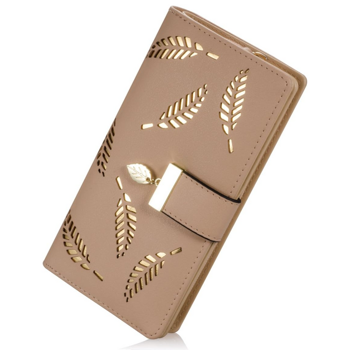 Long Leaf Leather Wallet - Leanne