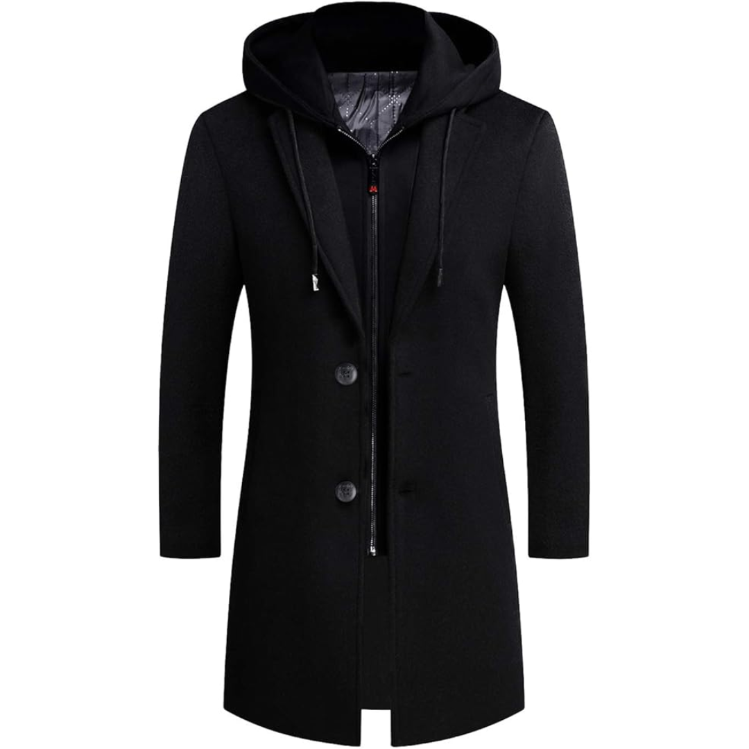 Men’s Wool Blend Trench Coat - Pedro