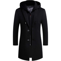 Men’s Wool Blend Trench Coat - Pedro