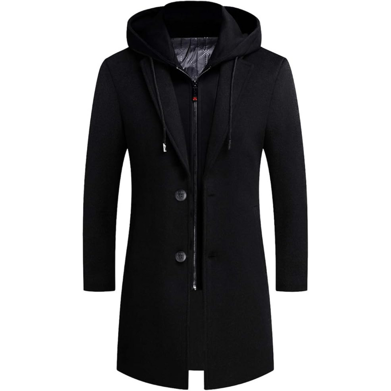 Men’s Wool Blend Trench Coat - Pedro
