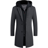 Men’s Wool Blend Trench Coat - Pedro