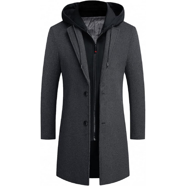 Men’s Wool Blend Trench Coat - Pedro